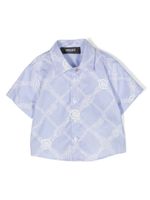 Versace Kids chemise en coton à imprimé corde - Bleu - thumbnail