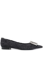 Roberto Festa fleece-texture ballerina shoes - Noir