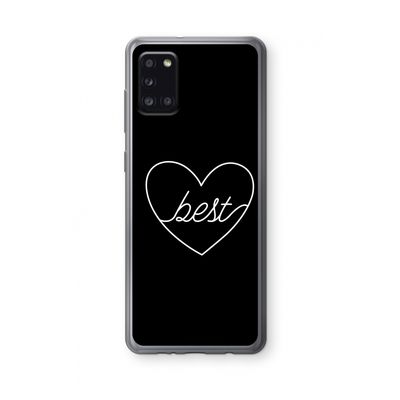 Best heart black: Samsung Galaxy A31 Transparant Hoesje