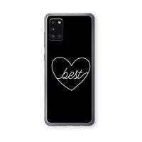 Best heart black: Samsung Galaxy A31 Transparant Hoesje