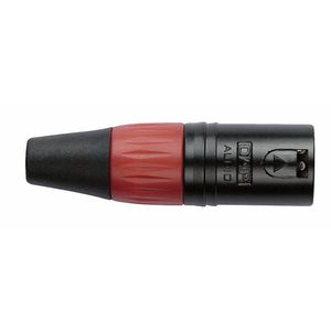 DAP XLR plug 3p male zwart met rode tule