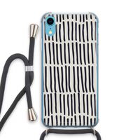 Moroccan stripes: iPhone XR Transparant Hoesje met koord
