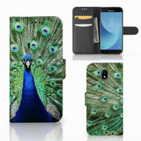 Samsung Galaxy J5 2017 Telefoonhoesje met Pasjes Pauw - thumbnail