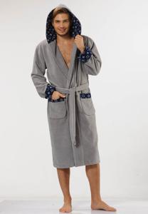 Capuchon badjas bamboe - grijze badjas-2xl