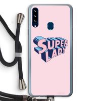 Superlady: Samsung Galaxy A20s Transparant Hoesje met koord