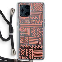 Marrakech Pink: Oppo Find X3 Transparant Hoesje met koord