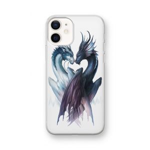 Yin Yang Dragons: iPhone 12 mini Transparant Hoesje