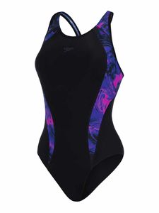 Speedo - E10 Laneback - Allover Panel - Zwart - Blauw, Maat:42