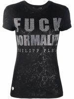 Philipp Plein t-shirt à ornements en cristal - Noir