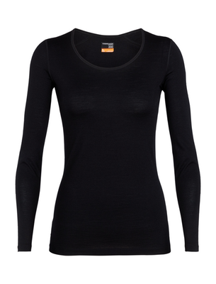 Icebreaker Merino 200 Oasis LS Scoop Thermoshirt Dames Black S