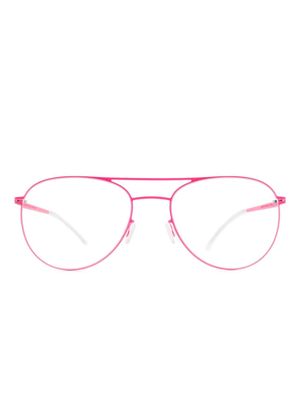 Mykita lunettes de soleil Niken à monture pilote - Rose
