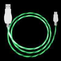 LED stromend licht 1M USB A naar type-C Data Sync Charge Cable voor Galaxy Huawei Xiaomi LG HTC en andere smartphones (groen)