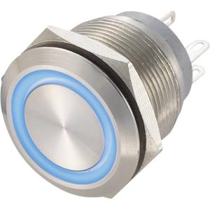 TRU COMPONENTS 702602 GQ22-11WE/B-W/12V Vandalismebestendige druktoets 250 V/AC 0.5 A 1x uit/(aan) Moment Blauw IP67 1 stuk(s)