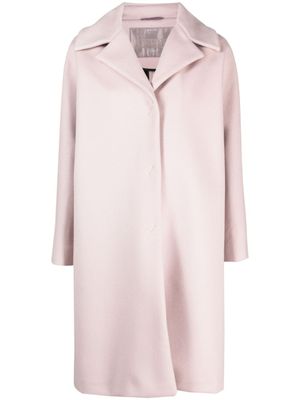 Herno manteau en laine mélangée à simple boutonnage - Rose