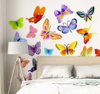 Sticker kleurrijke vlinders - thumbnail