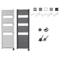 Sanicare Elektrische Design Radiator - 172 x 45 cm - 920 Watt - thermostaat zwart linksonder - inox look HRLEZ 451720/I