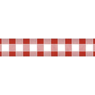 Damast papier 1,20x8m ruit rood