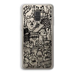 Vexx Black Mixtape: Samsung Galaxy A8 (2018) Transparant Hoesje