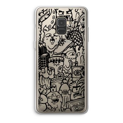 Vexx Black Mixtape: Samsung Galaxy A8 (2018) Transparant Hoesje