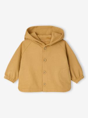 Personaliseerbaar vestje met capuchon voor baby's geel