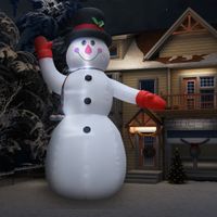 VidaXL Kerstsneeuwpop opblaasbaar met LED XXL IP44 600 cm - thumbnail