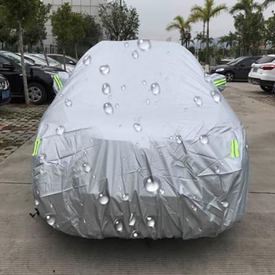 PEVA Anti-Dust Waterproof Sunproof SUV Car Cover with Warning Strips Fits Cars up to 4.7m(183 inch) in Length
