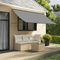 VidaXL Luifel uittrekbaar 300x150 cm stof en staal antracietkleurig