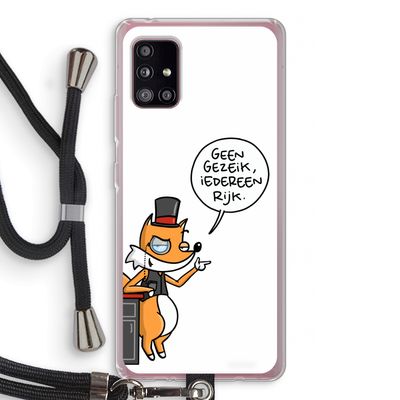 Geen Gezeik: Samsung Galaxy A51 5G Transparant Hoesje met koord