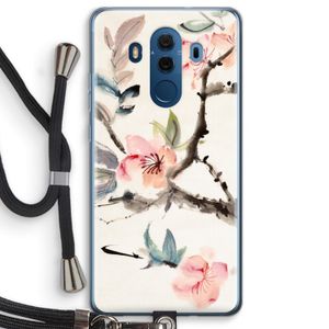 Japanse bloemen: Huawei Mate 10 Pro Transparant Hoesje met koord