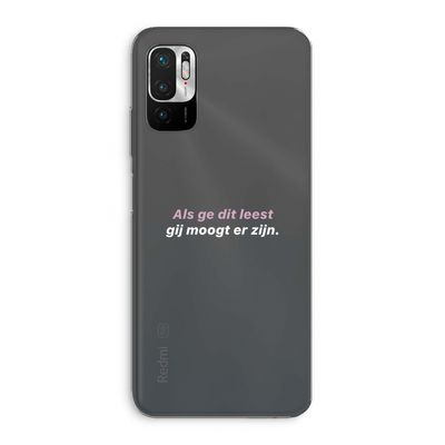 gij moogt er zijn: Xiaomi Redmi Note 10 5G Transparant Hoesje