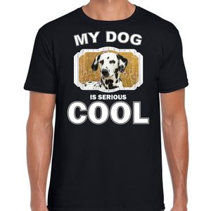 Honden liefhebber shirt Dalmatier my dog is serious cool zwart voor heren 2XL  -