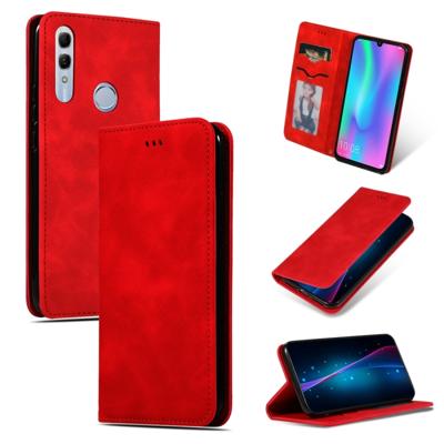 Retro huid voelen Business magnetische horizontale Flip lederen case voor Huawei Honor 10 Lite/Honor 20 Lite/Honor 10i/Honor 20i (rood)