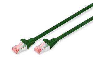 Digitus DK-1644-005/G RJ45 Netwerkkabel, patchkabel CAT 6 S/FTP 0.50 m Groen Halogeenvrij, Verdraaide paren, Snagless, Vlambestendig 1 stuk(s)