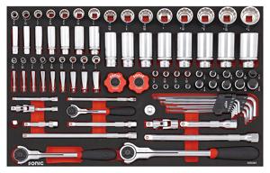 Sonic Doppenset 1/4", 3/8" & 1/2", 12-kant 93-delig 309301