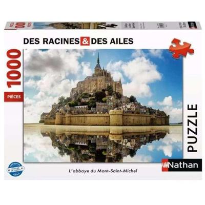 Puzzel van 1000 stukjes: Abdij van Mont Saint Michel, Roots and Wings, Nathan, vanaf 14 jaar, 41170561