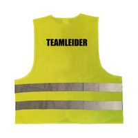 Geel veiligheidsvestje teamleider werkkleding voor volwassenen   - - thumbnail