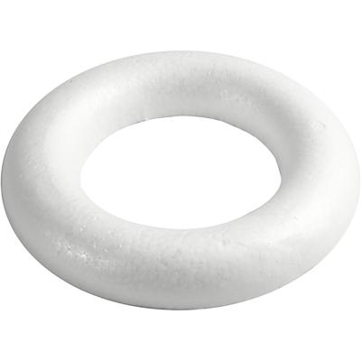 Creativ Company Ringen met platte achterkant, d 25 cm, dikte 30 mm, wit, 1 stuk