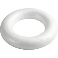 Creativ Company Ringen met platte achterkant, d 25 cm, dikte 30 mm, wit, 1 stuk