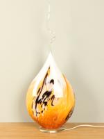 Glaskunst tafellamp, geel