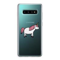 Eenhoorn: Samsung Galaxy S10 Plus Transparant Hoesje