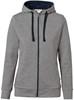 Hakro 255 Women's hooded jacket Bonded - Mottled Grey/Ink Blue - 3XL