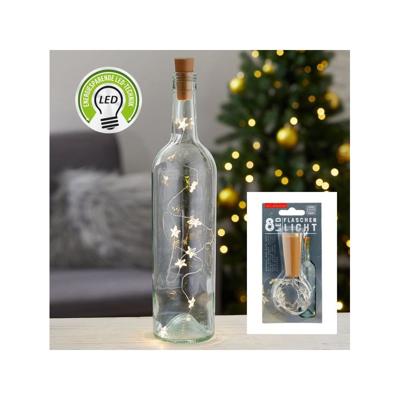 Flessenstop/kurk - met sterren led verlichting - flesverlichting lampjes - warm wit