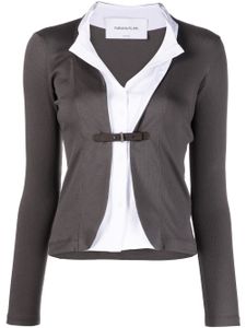 Fabiana Filippi cardigan à design superposé - Gris