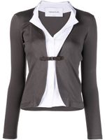 Fabiana Filippi cardigan à design superposé - Gris