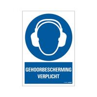 Bord Gehoorbescherming verplicht - 230x330 mm.