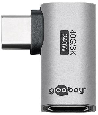 Goobay USB-C adapter | male/female | horizontaal | 90 graden adapter - 9550432
