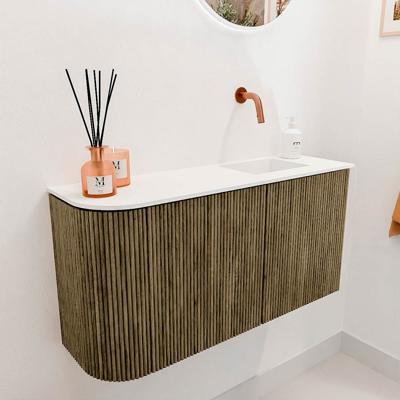 Toiletmeubel Mondiaz Joya | 81.6 cm | Meubelkleur Dusk | Faye wastafel Talc Rechts | Zonder kraangat(en) Toiletmeubel Mondiaz Joya | 81.6 cm | Meubelkleur Dusk | Faye wastafel Talc Rechts | Zonder kraangat(en)