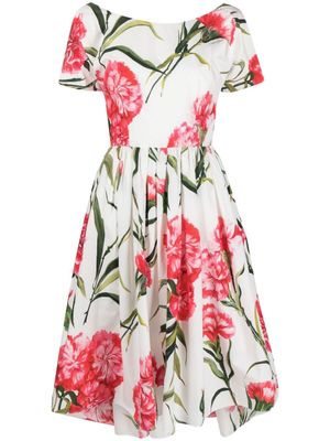 Dolce & Gabbana robe à fleurs - Blanc