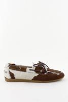 Toral loafers TL-KIMANA pelo mucca zigrinata white-t.moro