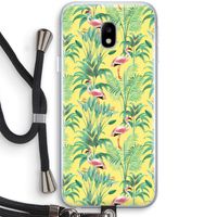 Flamingo party: Samsung Galaxy J3 (2017) Transparant Hoesje met koord